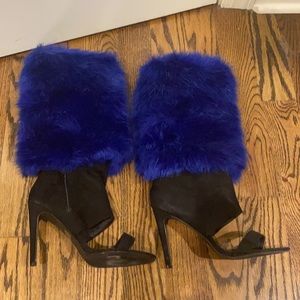 Furry Blue Heels